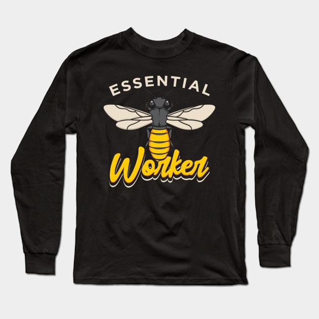 Essential Worker Beekeeping Beekeeper Long Sleeve T-Shirt by maxcode